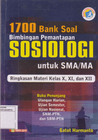 1700 Bank Soal Bimbingan Pemantapan Sosiologi Untuk SMA/MA