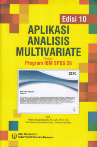 Aplikasi Analisis Multivariate dengan Program IBM SPSS 26