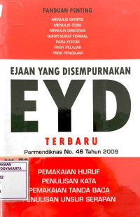 Ejaan Yang Disempurnakan (EYD) Terbaru Permendiknas No. 46 Tahun 2009