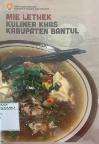 Mie Letek Kuliner Khas Kabupaten Bantul