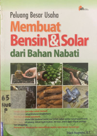 Peluang besar usaha membuat bensin & solar dari bahan nabati