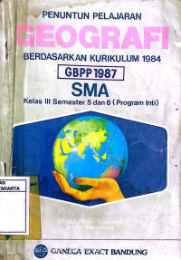 Penuntun Pelajaran Geografi Berdasarkan Kurikulum 1984 Kelas III