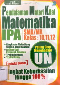 Pendalaman Materi Kilat Matematika IPA SMA/MA Kelas 10, 11, 12