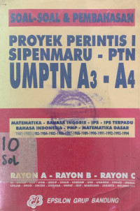 Soal-Soal & Pembahasan Proyek Perintis I Sipenmaru - PTN UMPTN A3-A4