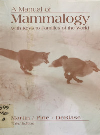 A Manual of Mammalogy