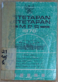 Ketetapan Ketetapan Majelis Permusyawaratan Rakyat Republik Indonesia Tahun 1978