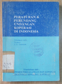 Peraturan & Perundang Undangan Koperasi di Indonesia